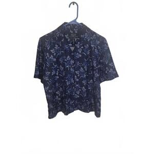 Vintage Crazy Horse women's Short Sleeve Floral Shirt